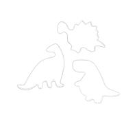 Nordwik Emporte pièces dinosaure Nordwik. 3 pièces Acier inoxydable