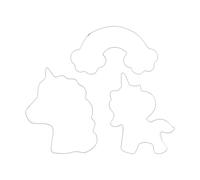 Nordwik Emporte pièces Nordwik en forme de licorne. 3 pièces Acier inoxydable