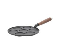 Nordwik Poêle à blinis en fonte avec poignée en bois Nordwik 25.5 cm