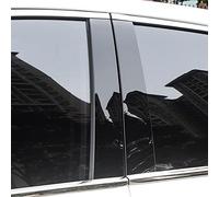 NORDYO 8 pièces autocollants de voiture adaptés pour Volkswagen VW Touran 2008-2015, protection parfaite des montants de fenêtre, facile à installer, en Polycarbonate (PC) noir, Set de 8