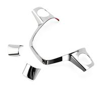 NORDYO Autocollant de garniture de paillettes de couverture de volant de Fiber de carbone de Chrome d'abs adapté for Ford Focus 3 Mk3 Kuga Escape 2012 2013 2014 2015 3 pièces/ensemble (Color : Chrome