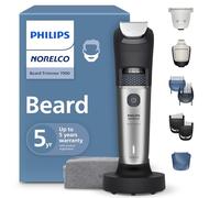 Norelco Philips Tondeuse à barbe série 7000, tondeuse 100 % étanche pour homme, 40 réglages de longueur de cheveux verrouillables, adaptabilité de la puissance BeardSense, têtes de tondeuse détaillées