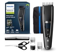 Norelco Tondeuse à cheveux Philips série 7000, tondeuse à cheveux et barbe, cadran de précision, capteur PowerAdapt, Trim-and Flow, DualCut, DuraPower, 28 réglages de longueur, autonomie de 90 min,