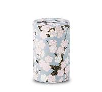 NOREN Boîte à thé japonaise en étain 100g (prune et Sakura/gris)
