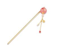 NOREN Kanzashi Perles transparentes pour cheveux, fabriquées au Japon, bâton à cheveux, (boule Sakura/rose)