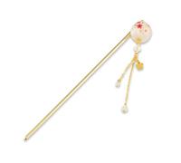 NOREN Perles transparentes pour cheveux, fabriquées au Japon, Sakura/blanc) Kanzashi