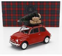 Norev Voiture Fiat 500 L 1968 rouge avec sapin sur galerie 1/18 187779