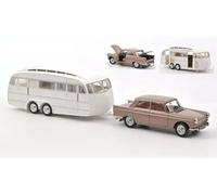 NOREV 1/18 PEUGEOT 404 1965 AVEC CARAVANE MODÉLISME MODÈLE STATIQUE DIECAST