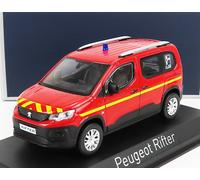 NOREV 1/43 FOURGON PEUGEOT RIFTER POMPIERS 2019 ROUGE MODÈLE STATIQUE DIECAST