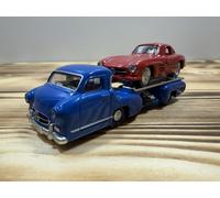 NOREV 1:64 Mercedes Reenntransporter + Mercedes SL 1955 1/64 - NV311002 [Neuf]