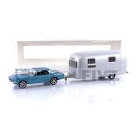 Norev 1/43 - 270582 - Ford Mustang With Trailer Airstream - 1968-Norev
