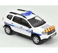 Norev NV509046 Dacia Duster 2018 - Police Municiaple avec décapage Rouge, modèle de Collection Multicolore