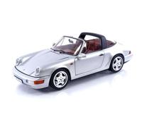 Norev Porsche 911 (964) Carrera 4 Targa 1990 Argent Métallique 1:18