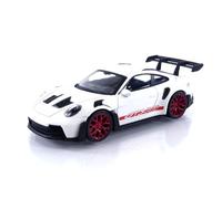 Norev Voiture miniature Porsche 911 (992) GT3 RS 2022 1:43 Diecast Blanc/Rouge avec lettrage