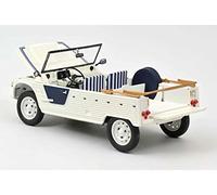 NOREV Voiture de Collection Compatible avec Citroën Méhari de 1983 Azur Blanc Bleu 1/18 Métal