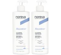 Noreva Aquareva Lait Corporel Hydratant 24h Peaux Déshydratées Flacons Pompe 2x400ml