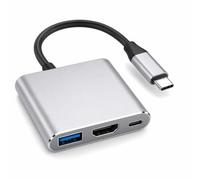 NOREVILOTA Adaptateur USB C vers HDMI 4K, 3 en 1 Hub Multiport AV Numérique USB C avec HDMI 4K, USB 3.0, Convertisseur pour Ordinateur Portable, Tablette et Smartphone, Bureau, Maison et Voyage