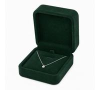NOREVILOTA Vert Foncé Velours Boîte De Colliers 10 x 7 x 3,6 cm, Écrin Bijoux pour Collier et Bracelet, Coffret Bague Fiançailles Élégant pour Mariage, Anniversaire, Noël et Saint-Valentin