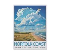 Norfolk Coast Zone de Beauté Naturelle Exceptionnelle，pour Adultes Adolescents Scies Sauteuses 1000 Pièces Idéal pour La Relaxation Méditation Passe-Temps Cadeau d'anniversaire（75x50cm）-FI81