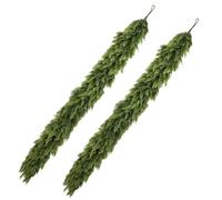 Norfolk Pine Garland 2pcs 5.9ft Artificial Reiste Christmas Garland Real Touch Winter Christmas Decorations for Mantel Table Wall Tree
