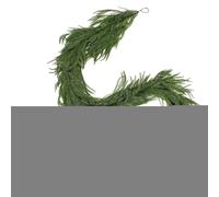 Norfolk Pine Garland - Christmas Outdoor Greenery Garland | Real Touch Wreath Decorative Ornaments for Home Decorations Party Banister Fireplace Mantel Porch Door Table