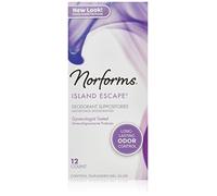 Norforms Suppositoires déodorants Island Escape pour femme - Effet anti-odeur de longue durée - 12/paquet