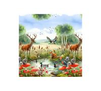 NORFTUFTING Nappe en toile cirée Bambi nature rectangulaire 140 x 200 cm