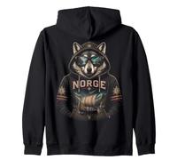 Norge Wolf Viking Longship Norwegian Pride pour Hommes, Femmes, Enfants Sweat à Capuche