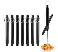 NorHaiDo 7 Pièces Cure Dent Metal Cure Dents Toothpick CU-re Dent Emballé Individuellement RéUtilisable avec PortecléS Il Est IdéAl pour Les Pique-Niques Le Camping Un Usage Quotidien Et Les Voyages