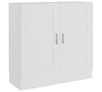 Norheim Bibliothèque, Armoire à Livres, Meuble de Rangement,Salon Bureau Maison Intérieur Armoire à Vitrine,Meuble Haut Cuisine-avec 2 Compartiments et 2 Portes,Blanc 82,5x30,5x80 cm