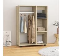 Norheim Garde-Robe,Penderie,Armoire à vêtements, Armoire Penderie Chambre, Penderie à Roues,Armoire Portable, Armoires pour Chambre d'adulte-Chêne Sonoma 80x40x110 cm