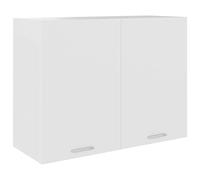 Norheim Meuble Haut de Cuisine, Armoire Suspendue, Placard de Rangement Mural, Casiers de Cuisine, Blanc 80x31x60 cm