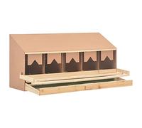 Norheim pondoir pour Poules,Pondoir 5 Compartiments, en Bois pour Jardin extérieure Cage Poules,Cages et poulaillers,équipé 5 nichoirs, Pondoir a Poule Bois de Pinède Solide 117x33x54 cm