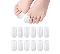 Norhogo 12 PCS Protege Orteil Silicone, Protection Gros Orteil, Capuchons d'orteils Respirantes, Capuchon Orteil Protege Doigt de Pied Pour Ampoules, Soulage Frottements Entre Les Orteils