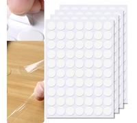 Norhogo 280 pièces 10mm Transparent Rond Points Adhésifs, Points Collants Double Face, Autocollants Points Adhésifs Imperméables, pour ballons, décoration de festival, bricolage, papier, verre, métal
