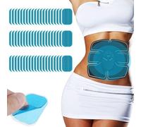 Norhogo 48 Pcs Autocollants Hydrogel 48 Pcs Coussin de Gel Hydrogel Remplaçable Réutilisable, pour Electrostimulateur Musculaire Appareil Abdominal Muscle Stimulateur Coussinet Gel Feuille