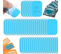 Norhogo 48 Pcs Autocollants Hydrogel, Muscle Stimulateur Coussinet Gel Feuille, Musculaire Appareil Abdominal pour Electrostimulateur Appareil Abdominal Muscle Stimulateur Coussinet Gel Feuille