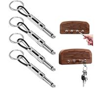 Norhogo 4PCS Keyrings, Audio Plug Type Guitare, Keychain Porte-clés d'ampli guitare, Porte-clés d'ampli, Alliage de Zinc Plug Accessoire pour Marshall JCM800