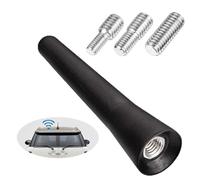 Norhogo Antenne de voiture, antenne radio voiture 6,5 cm, mini antenne auto courte avec fonction de réception forte FM/AM/DAB, avec Screws M4 M5 M6