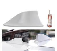 Norhogo antenne Voiture aileron de Requin, Antenne de Voiture aileron de Requin, Antenne de Signal Radio FM/AM Auto-adhésive étanche Universelle, Décoration de Voiture (Blanc)