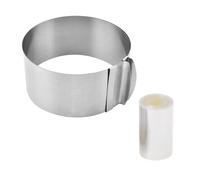 Norhogo Cercle à Gâteau Réglable, Cercle a Patisserie, Anneaux à Gâteau Extensible Acier Inoxydable, Moule Cadre pour Mousse Tartes Dessert Pâtisserie Décorer des Gâteaux