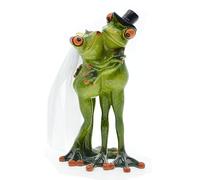 Norhogo Couple de mariés en grenouille avec voile et cylindre, 16,5 cm