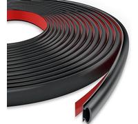 Norhogo Joint Porte Fenêtre Isolant Froid et Phonique D-Profil, Joint De Porte D'Entrée Caoutchouc Autocollant, Bande PVC Cadre Porte Voiture, Joint D'étanchéIté Fenetre 6M
