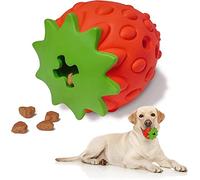 Norhogo Jouet à mâcher pour chien - Jouet interactif indestructible - Robuste - Forme de fraise - Caoutchouc naturel - Soin dentaire - Jouet à mâcher agressif pour grands et petits chiens