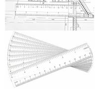 Norhogo Lot de 10 règles en plastique transparent de 15 cm avec pouces et métrique, Règles en Plastique Droites, Règle Transparente pour bureau, école, outil de mesure en plastique