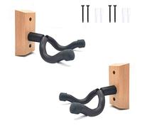 Norhogo Lot de 2 supports muraux en bois pour guitare, basse, guitare électrique, banjo, support universel en bois, crochet de guitare acoustique classique, livré avec deux pagaies