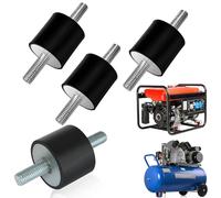 Norhogo Lot de 4 amortisseurs en caoutchouc M6 anti-vibrations - Absorbeur de chocs - Roulements en caoutchouc anti-vibrations - Cylindrique pour bobines de bateau de voiture - M6 20 x 20