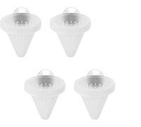 Norhogo Lot de 4 cônes rouges pour aquarium - Avec ventouses - Pour poissons congelés - Nourriture vivante dispersée dans l'aquarium ou mangée après avoir sombré sur le sol