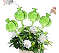 Norhogo Lot de 4 plantes de cactus, en verre irisé, tiges auto-arrosées, boules d'irrigation en verre, brochettes d'irrigation automatiques, pour une utilisation en intérieur et en extérieur (vert)