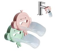 Norhogo Norhogo Extension de robinet pour enfant, lot de 2 animaux pour robinets de lavabo, lavage à la main pour bébés, tout-petits et enfants (vert/rose)